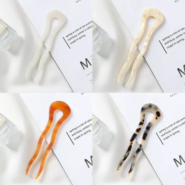 Wavy Hair Pin U Shaped Hair Fork For Hairpin Hair Headdress Acetic Acid Material