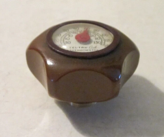VINTAGE BAKELITE SHIFT KNOB w/ TEL-TRU Cub THERMOMETER, HARLEY, INDIAN, HOT-ROD VINTAGE BAKELITE SHIFT KNOB w/ TEL-TRU Cub THERMOMETER, HARLEY, INDIAN, HOT-ROD