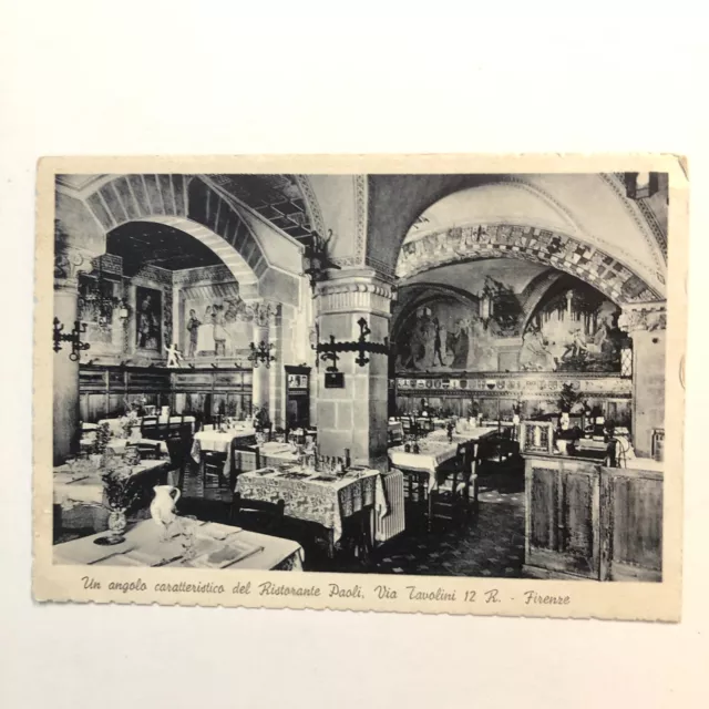 Paoli Antico Ristorante Via Tavolini Chrome Era Postcard