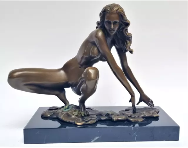 Bronze Skulptur Figur Erotik Nackte Frau Nude