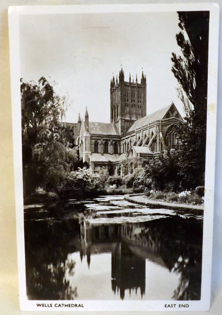 Vintage Real Photo Postcard, Wells cathedral, East End, Unposted