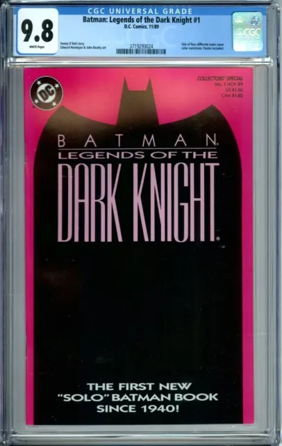 BATMAN: LEGENDS OF THE DARK KNIGHT 1 CGC 9.8 WP RED COVER VARIANT New CGC Case