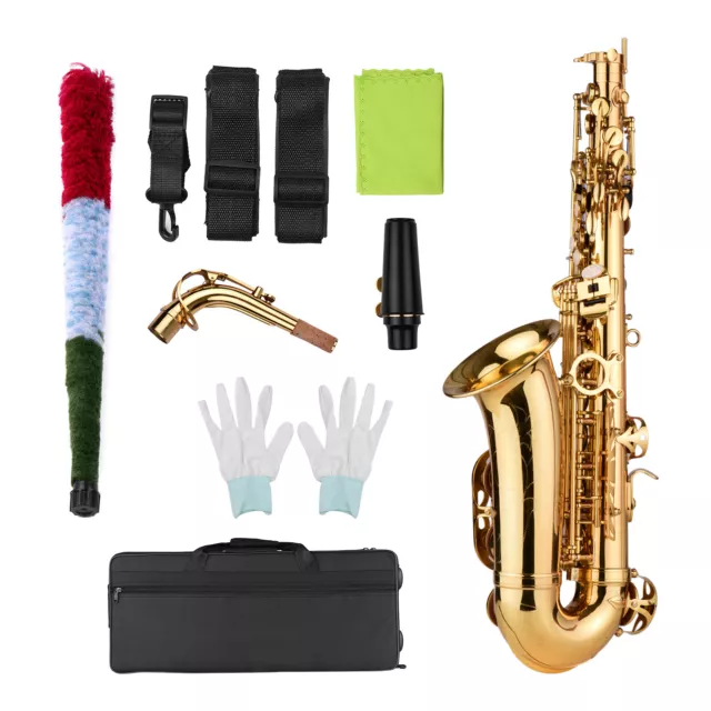 AS100 Eb Alto Saxophone Brass Lacquered Alto Sax Wind Instrument Sets AU SHIP