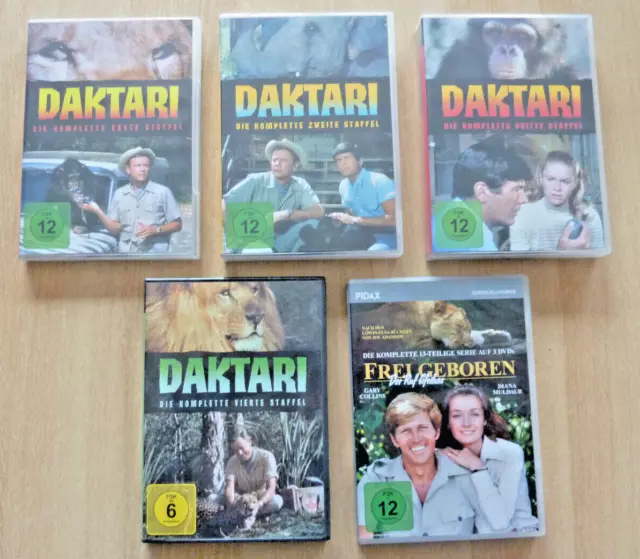 ***DVDs - DAKTARI KOMPLETT STAFFEL 1 + 2 + 3 + 4 & FREI GEBOREN KOMPLETT - KULT!