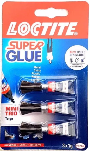 Loctite Super Kleber Power Flex Mini Trio Set Universal Sofort Klebend (3 X 1g)