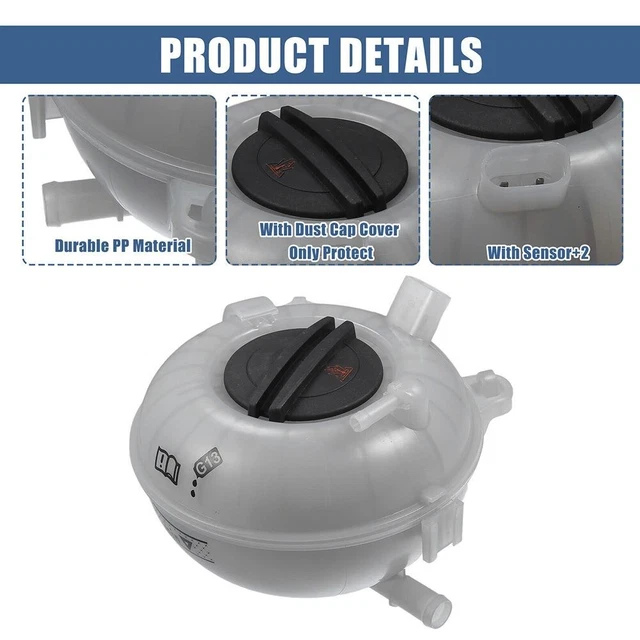 ENGINE OVERHEATING FIX For Golf 7 MK7 Coolant Reservoir Expansion w Cap