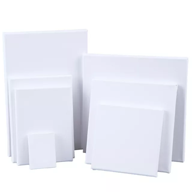 Blank White Mini Small Stretched Artist Canvas Art Board Oil Paint Bo BH