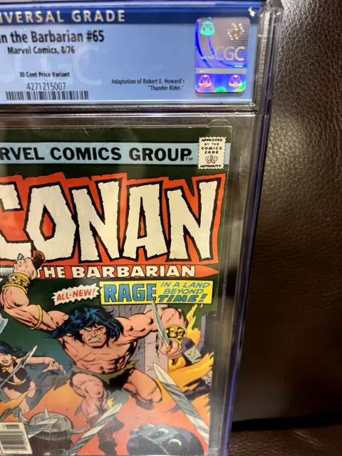 30 Cent Price Variant Conan #65 Cgc 4.5 Vg+ White Pg 8/76 Rare Huge Sale! 3