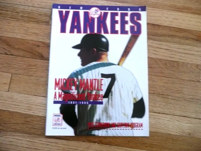 1995 New York Yankees Official Scorecard & Souvenir Program – Mickey Mantle!