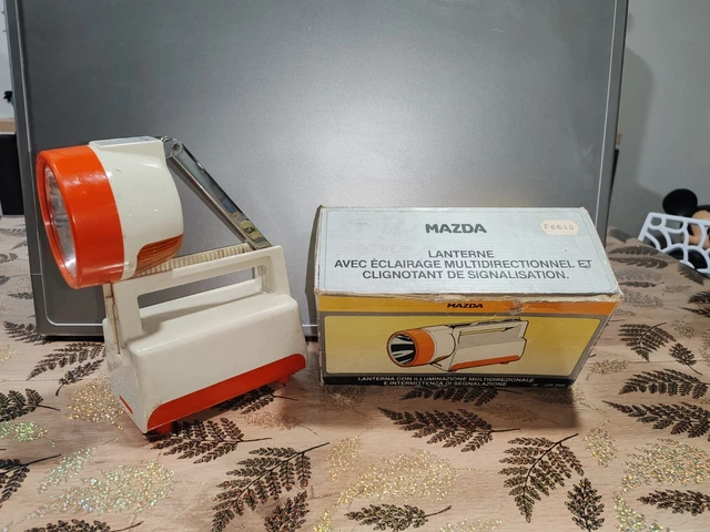 Ancienne lampe torche Mazda avec poignée (sur batterie 6V) - Label Emmaüs