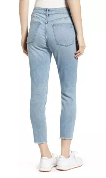 DL1961 Farrow Ripped High Waist Cropped Skinny Toledo Blue Jeans Size 29 P $70 3