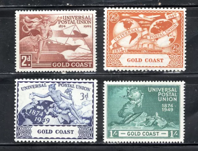 Gold Coast Stamp Scott #144-147, UPU Issue, Set of 4, MNH, SCV$2.55