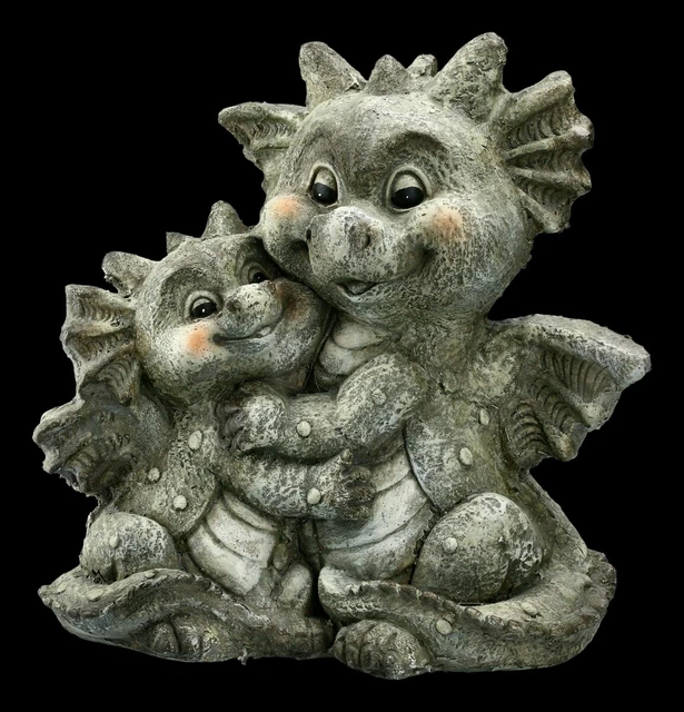 Figurine de Jardin - Dragon Câliner - Fantasie Drachenfamilie Décoration Maison