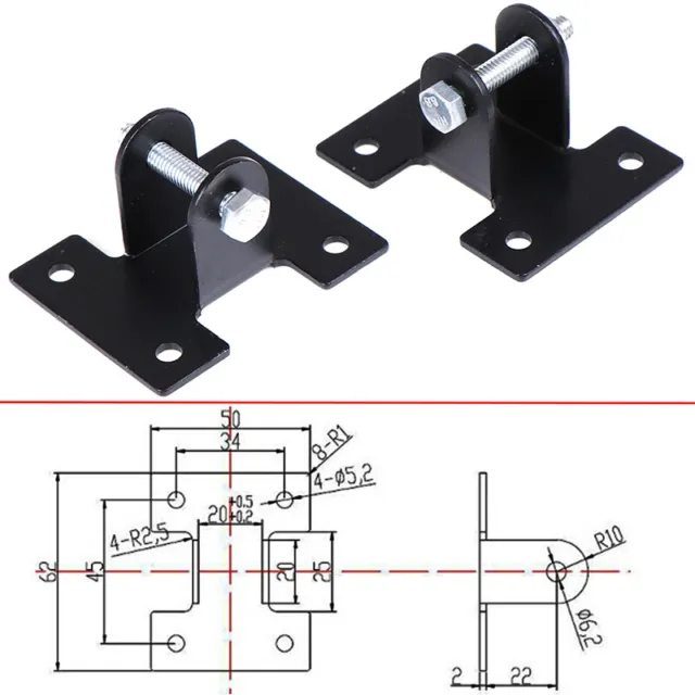 2pcs Mounting Brackets Link for DC12V/24V Linear Actuator Motor Heavy Duty L-wf