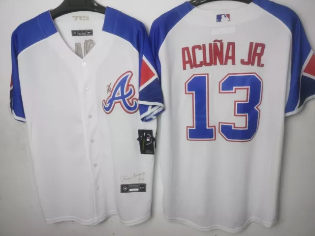 Ronald Acuña Jr. Atlanta Braves Black Gold Jersey - All Stitched - Nebgift