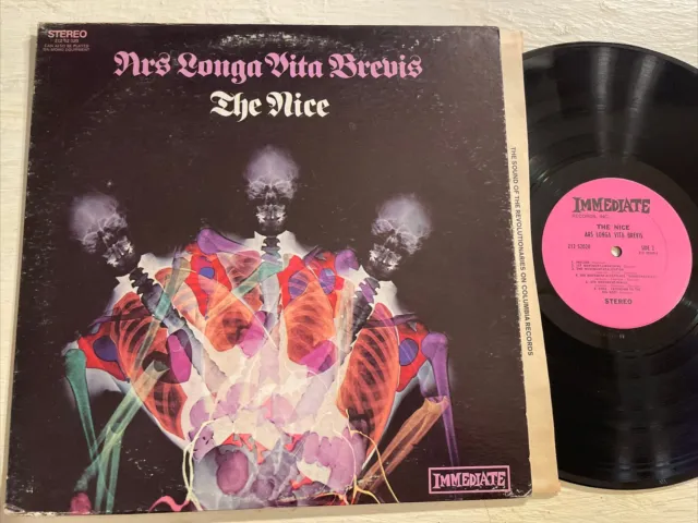 The Nice Ars Longa Vita Brevis LP Immediate 1st USA Press + Inner Prog EX!!!!