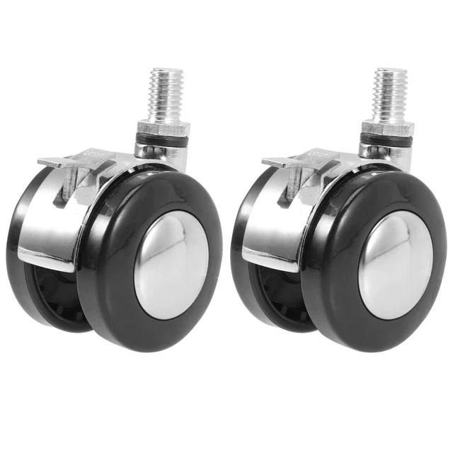 2Pcs Pivotant Roues Roues de Chaise de Bureau Muette Roues Roues Roues Universel