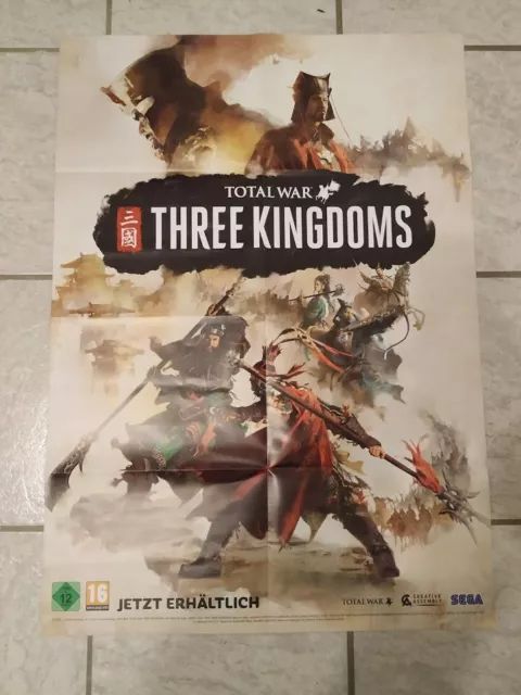 Spieleposter Total War Three Kingdoms *gefaltet* (83,5 x 59x5 cm)