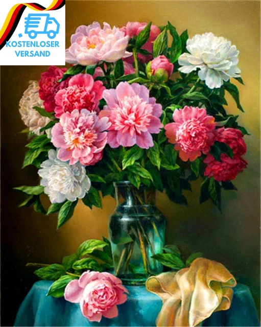 BOSHUN Malen Nach Zahlen - Blume In Der Flasche 40x50 Cm Leinwand