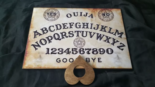 Wooden Ouija Board Game Pentagram & Planchette Instructions