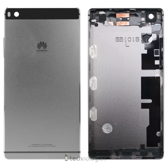 Huawei P8 Couvercle Batterie Arrière Coque Housse Boîtier Gris Noir