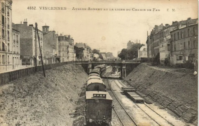 VINCENNES-Avenue Aubert et la ligne du Chemin CPA Saintry - L'Arcadie (180340)
