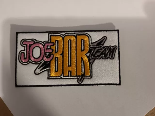 Patch Thermocollant Brodé Joe BAR Team L 10,5 CM H 4,8 Cm Blanc ....... 2