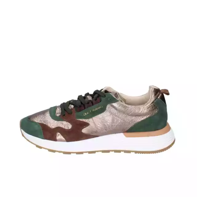 Scarpe uomo MOMA 42 EU sneakers verde pelle marrone camoscio DE539-42