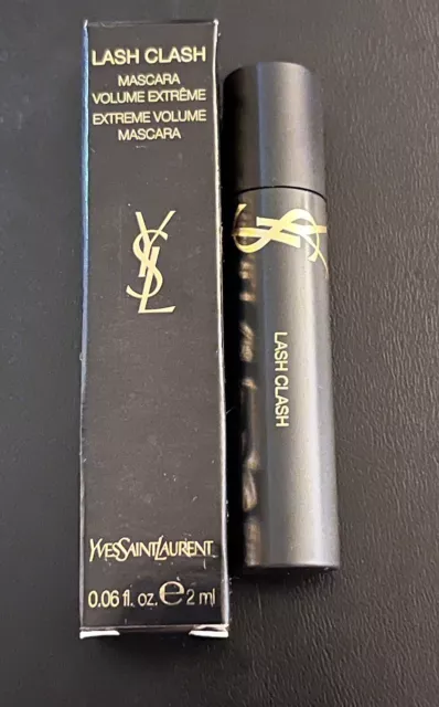 2 rímel Yves Saint Laurent YSL Lash Clash volumen extremo MINI 0,06 oz, 2 ml nuevo en caja