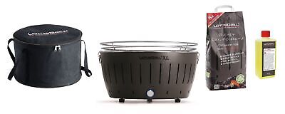 LotusGrill Starter Set LotusGrill XL G435 Grigio Antracite 4-tlg Con Attacco USB Raucharm 
