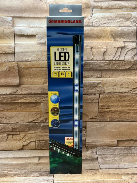 Hidden Fish Tank Aquarium LED Light Stick 13" 11 - 20 Gallon Tank 2 Modes