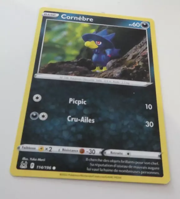 POKEMON ORIGINE PERDUE FRANCAISE CARD CARTE Cornèbre 114/196 VF FR JCC NEUF