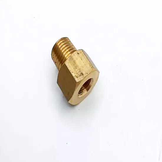 Female 1/8"x28 BSP to  Male 1/4"x18 NPT  Brass Sump Plug Fitting Thread Adapter