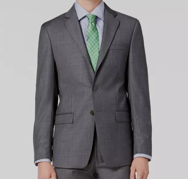 $640 Calvin Klein Men's Gray X Slim-Fit Wool Jacket Pants 2-Piece Suit Size 40S