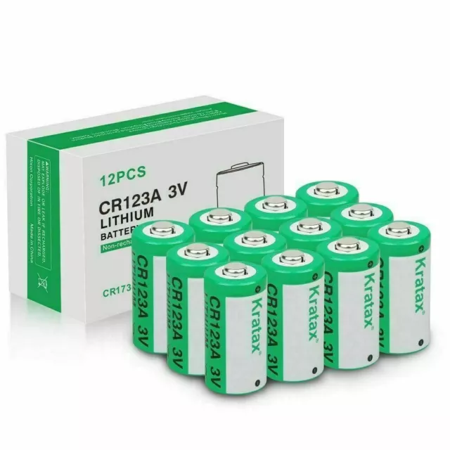 12er Pack CR123A Lithium Hochleistungs Batterien für Professionelle Anwendungen