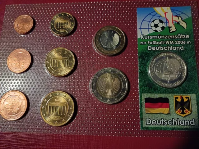 Kursmünzensatz euro Deutschland Fußball WM 2006