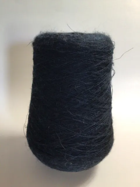 Hilo de cono 100 % telaraña de lana 1 lb 10 oz azul marino oscuro