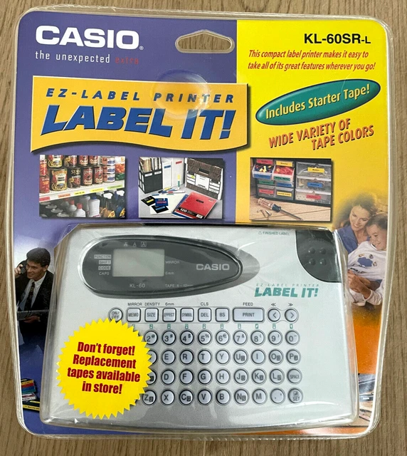 CASIO EZLABEL PRINTER Label It! KL60SRL w/ Starter Tape *New/Sealed