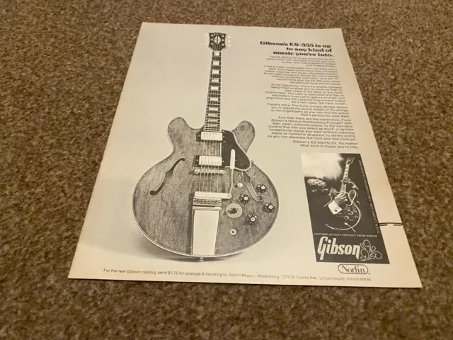 Jbf51 Gibson's Es-355 Guitar Advert 11X8