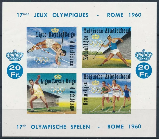 [PRO1182] Belgium Olympics good very fine MNH imperf sheet