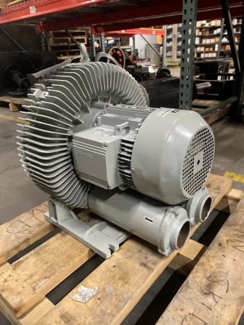 Siemens-Elmo 480V 8.6KW 11.7HP Ring Compressor Regen Blower 2BH1 830-7AH27