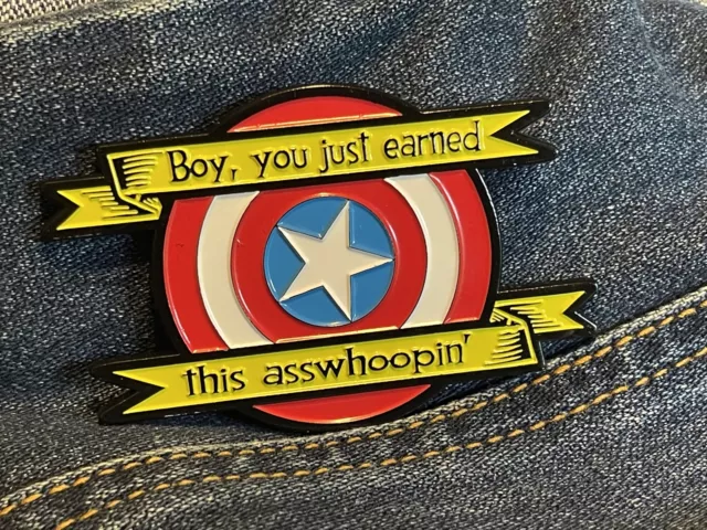 Captain America Falcon Winter Soldier Quote MCU Disney+ Enamel Pin!