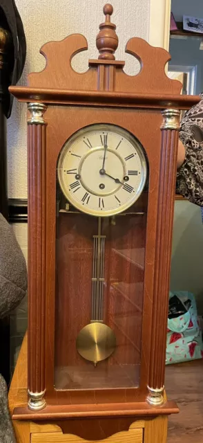 Vintage Hermle German wall clock Westminster chime