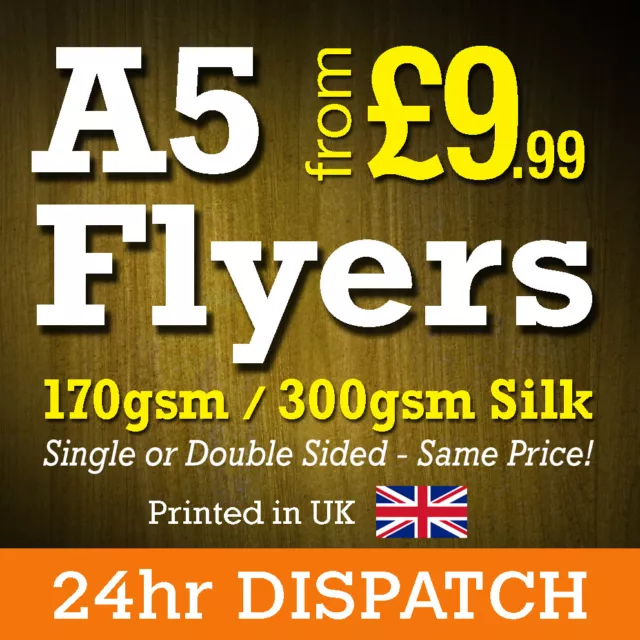 A5 Flyers Leaflets Printed Full Colour 170gsm 300gsm Silk - A5 Flyer Printing