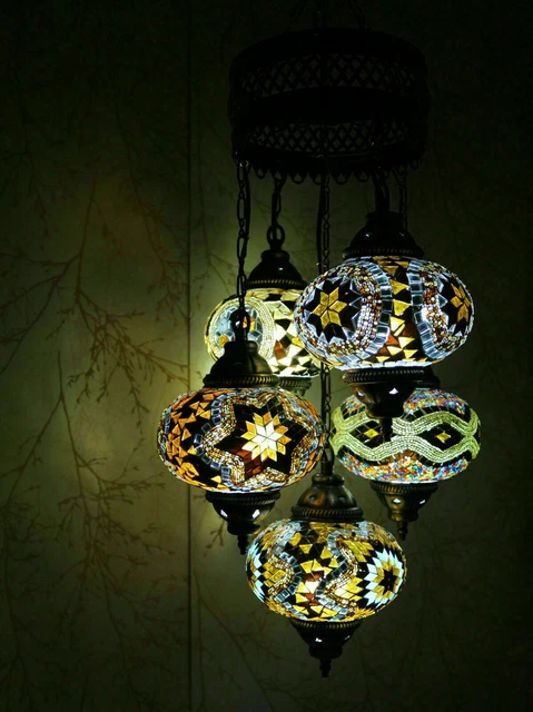 LUSTRE SUSPENSION PLAFONNIER Mosaïque Turque Marocain Luminaire Lampe Ampoul 165469388901