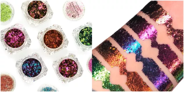 Stargazer Glitter Eyeshadow Duochrome Flakes Metallic Eye Lip Colour Shift