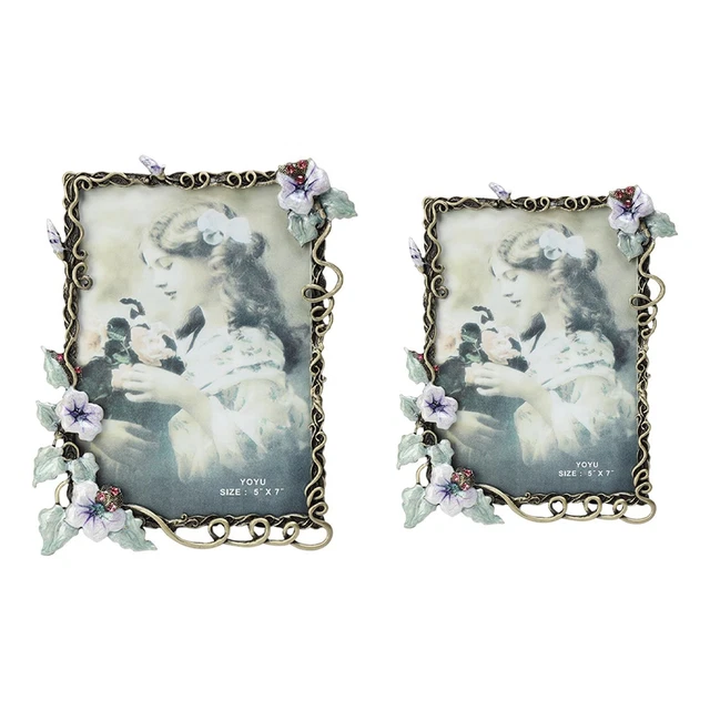 Broche Porte-photo Art Nouveau En Vermeil - Bijou Vintage Occasion, En Bon état