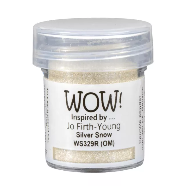 WOW! Glitzerprägungsglitzer | 15ml | SILBER SCHNEEPRÄGGLITZER