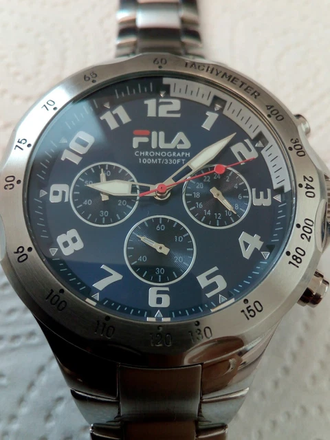 FILA CRONOGRAFO 10 Atm 100Mt/330Ft Orologio Da Polso Uomo