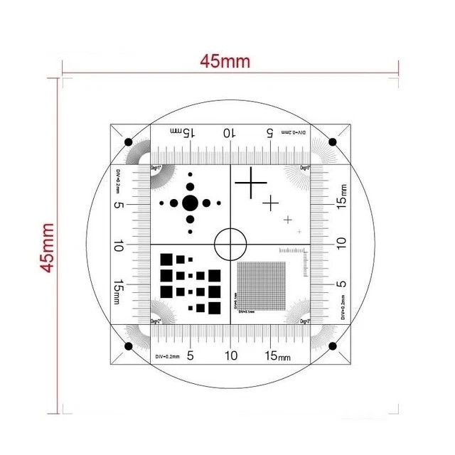 Microscope Micrometer Calibration Ruler Flexible Film Dots Cross Line Reticle